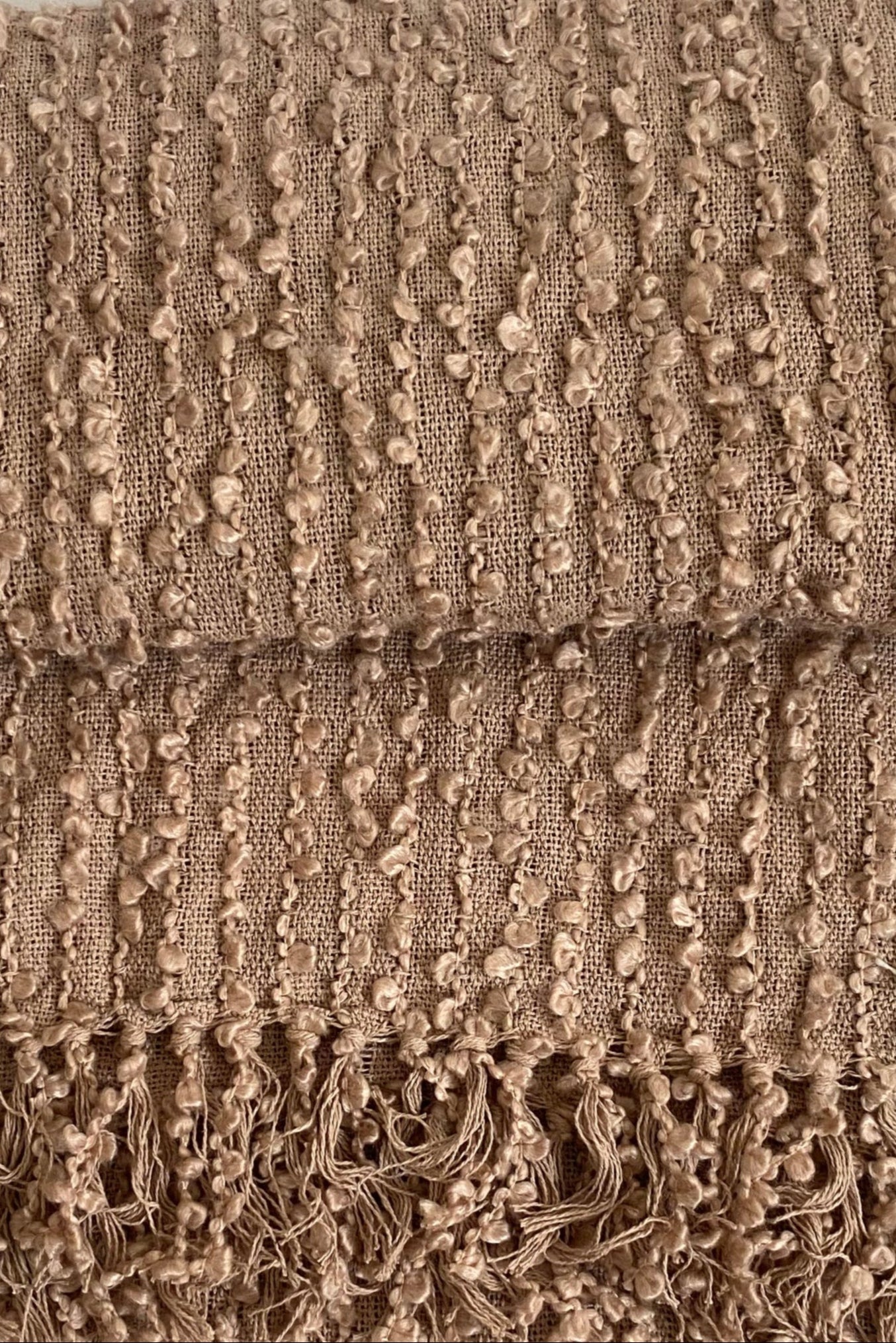 Arvo Diamond Weave Throw - Artisan Textured Blanket with Fringe